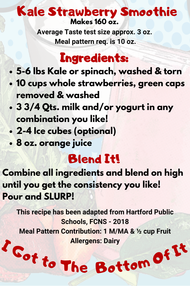 recipe for schools to make smoothies