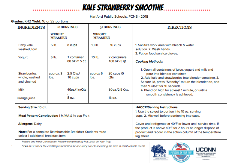 Kale Strawberry Smoothie